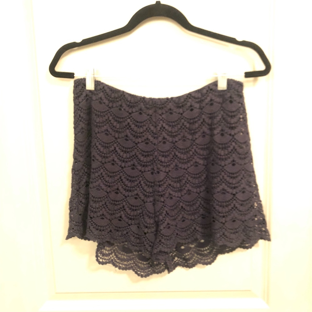 Gianni Bini Navy Eyelet Shorts